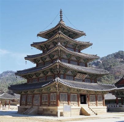  Ilustración de la Pagoda Eungjin: Un Viaje Pictórico a Través del Budismo Coreano!